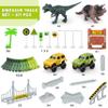 Dinosaur Tracks, 271 PCS Create A Dinosaur World Road Race for Kids Boys Toys Flexible Train Tracks Set with 2 Cool Race Cars and 2 Dinosaur Toys for Age 3 4 5 6 7 8 Year & Up Old Boy Girls Best Gift view 2