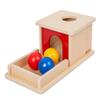 Adena Montessori Wooden Toy for 6-12 Month Baby 3 Balls,Object Permanence Box with red Door Colorful Learning Education Toy for Toddler Kid 1-2 Year Old, Preschool Girl and Boy Gift Full Size Typical view 1