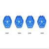 GPM for TRAXXAS 1/10 MAXX Monster TRUCK-89076-4 Aluminum Wheel HUB HEX (+2MM) -8PC Set (Blue) view 1