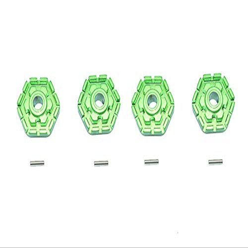 GPM for TRAXXAS 1/10 MAXX Monster TRUCK-89076-4 Aluminum Wheel HUB HEX (+2MM) -8PC Set (Green)