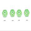 GPM for TRAXXAS 1/10 MAXX Monster TRUCK-89076-4 Aluminum Wheel HUB HEX (+2MM) -8PC Set (Green) view 1