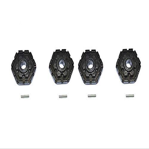 GPM for TRAXXAS 1/10 MAXX Monster TRUCK-89076-4 Aluminum Wheel HUB HEX (+2MM) -8PC Set (Black)