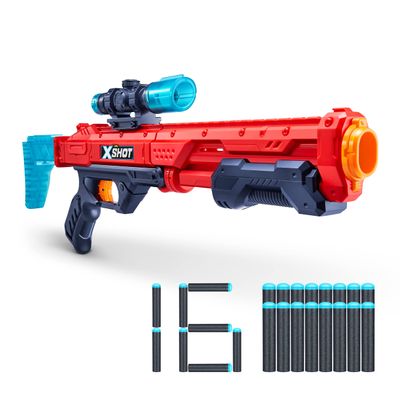 X-Shot Excel Hawk Eye Foam Dart Blaster (16 Darts) by ZURU - Blue