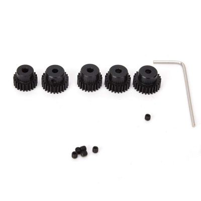 48P Pinion Gear Set, Pitch Motor Gears Kit Spare Parts 22T 23T 24T 25T 26T RC Car Upgrade Accessory (Black) Rc Electric Rc Pinion Gear Rc Electric Rc Pinion Gear