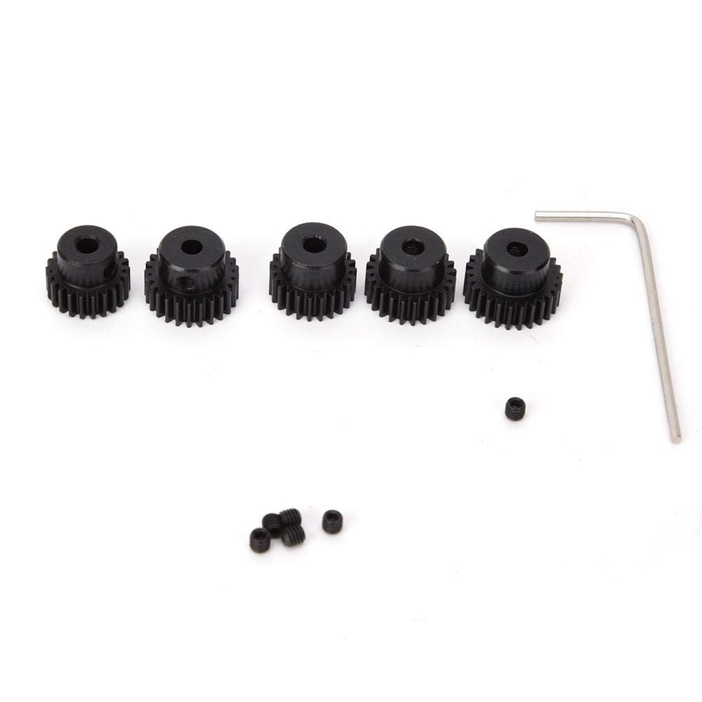 48P Pinion Gear Set, Pitch Motor Gears Kit Spare Parts 22T 23T 24T 25T 26T RC Car Upgrade Accessory (Black) Rc Electric Rc Pinion Gear Rc Electric Rc Pinion Gear