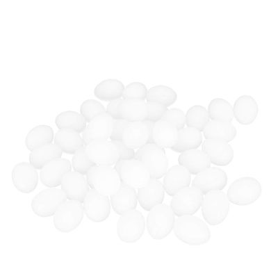 KUIDAMOS Induced Fake Eggs, Plastic Special Purpose Simulation Lifelike Fake Bird Pigeons Nests Hatching Induced Eggs, 50PCS, 3.5x2.6x2.6cm(White)