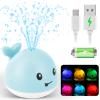 Baby Bath Toys for Kids Ages 1-3, Valentine Gifts for Baby 1 2 3 Year Boy Girl, Whale Bath Toy Sprinkler Light up Bath Toys for Babies 6-12 Months, Toddlers Bathtub Toys Newborn Baby Birthday Gifts view 1