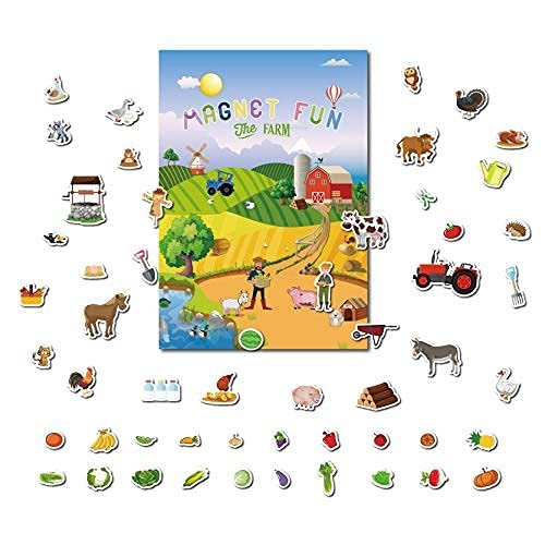 GRANDLMOON Magnetic Portable Playboard Farm Life (58 Pcs)