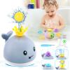 Gigilli Baby Bath Toys with 4 Modes, Bath Toys for Kids Ages 1-3, 1 Year Old Boy Girl Valentines Gifts for Babies 6-12-18 Months, Light Up Whale Bath Toy Toddler Birthday Bathtub Toy view 1