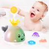 Gigilli Baby Bath Toys with 4 Modes, Bath Toys for Kids Ages 1-3, 1 Year Old Boy Girl Valentines Gifts for Babies 6-12-18 Months, Light Up Whale Bath Toy Toddler Birthday Bathtub Toy view 3