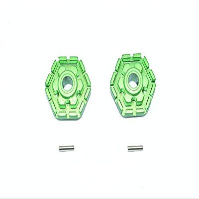 GPM for TRAXXAS 1/10 MAXX Monster TRUCK-89076-4 Aluminum Wheel HUB HEX (+2MM) -4PC Set (Green)