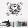 3D Soccer Stickers, Art Ball Soccer Wall Decal for Kids Room, FFootball Vinyl DIY Soccer Wallpaper for Boys Bedroom Playroom Living Room Window Door Decoration, 19.7 x 24.3in view 1