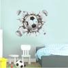 3D Soccer Stickers, Art Ball Soccer Wall Decal for Kids Room, FFootball Vinyl DIY Soccer Wallpaper for Boys Bedroom Playroom Living Room Window Door Decoration, 19.7 x 24.3in view 2