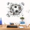 3D Soccer Stickers, Art Ball Soccer Wall Decal for Kids Room, FFootball Vinyl DIY Soccer Wallpaper for Boys Bedroom Playroom Living Room Window Door Decoration, 19.7 x 24.3in view 3