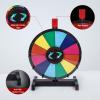 Hooomyai 12" Tabletop Spinning Prize Wheel with Plastic Base Stand, 12 Slots Spin Wheel Spinner with Dry Erase Markers and Eraser for Classroom Fortune Game TradeShow Carnival Party view 3