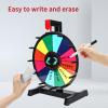 Hooomyai 12" Tabletop Spinning Prize Wheel with Plastic Base Stand, 12 Slots Spin Wheel Spinner with Dry Erase Markers and Eraser for Classroom Fortune Game TradeShow Carnival Party view 4