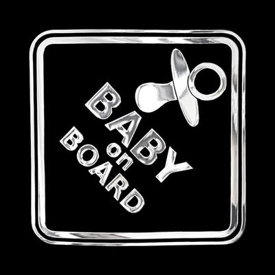 Avisa 1/06215 Nickel Sticker 'Baby ON Board' -70x70mm