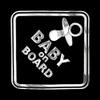 Avisa 1/06215 Nickel Sticker 'Baby ON Board' -70x70mm view 1