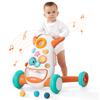 KB Montessori Baby Walker - Interactive Push Toy for Toddlers Learning to Walk with Soft Music & Lights, Adjustable Speed & Non-Slip Wheels, Educational Activity Center view 1