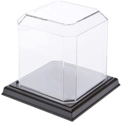 Pioneer Plastics 042CPBASE Clear Plastic Softball Display Case with Base, 4" W x 4" D x 4.125" H, Pack of 18