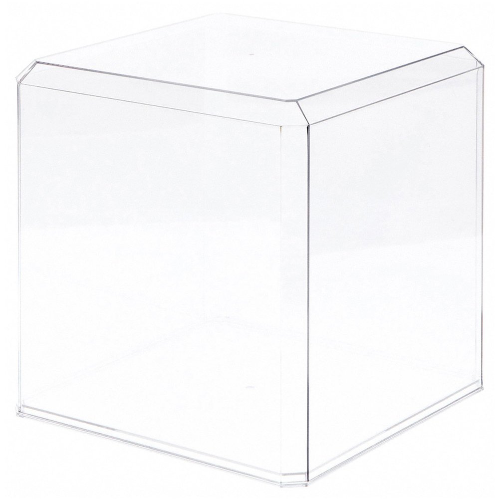 Pioneer Plastics 1010CPBASE Clear Plastic Display Case with Base for Basketballs, Soccer Balls, and Baseball Gloves, 9.75" W x 9.75" D x 9.625" H