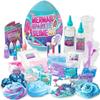 GirlZone Egg Surprise Mermaid Sparkle Slime Kit for Girls Ages 712, DIY Glow-in-The-Dark Slime Set with Glitter Add-Ins & 39 Pieces, Fun Creative Craft Activity, Easter for Kids view 2