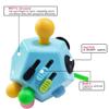 12 Sided Finger Cube Toys, Fidget Toys Relief Stress, Autism and Anxiety Depression for Kids Adults (Blue, Normal) view 3