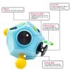 12 Sided Finger Cube Toys, Fidget Toys Relief Stress, Autism and Anxiety Depression for Kids Adults (Blue, Normal) view 4