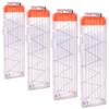 OIMIO Soft Bullet Clips 18-Darts Quick Reload Clips Magazine Clips for Nerf Toy Dart Gun 4pcs (Transparent White) view 1