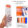 OIMIO Soft Bullet Clips 18-Darts Quick Reload Clips Magazine Clips for Nerf Toy Dart Gun 4pcs (Transparent White) view 4