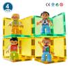 ZNZ Magnetic People Figures for Kids 4 Pieces Toys Compatible with Magnetic Tiles Magnet Blocks for Boys and Girls Gifts view 3