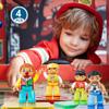 ZNZ Magnetic People Figures for Kids 4 Pieces Toys Compatible with Magnetic Tiles Magnet Blocks for Boys and Girls Gifts view 4