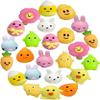 QINGQIU 24 PCS Easter Mochi Squishy Toys Stress Relief Squishies for Kids Boys Girls Toddlers Easter Basket Stuffers Egg Fillers Gifts Party Favors view 4