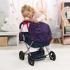 Bayer: 4-in-1 Toy Baby Doll Pram Stroller Cosy Set - Dolls Up to 18" (Blue/Purple) | Pretend | Dress up view 3