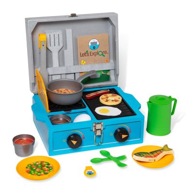Melissa & Doug Lets Explore Camp Stove Play Set 24 Pieces - FSC Certified