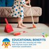Battat  Kids Cleaning Set  Cleaning Toys for Toddlers, Children  Pretend Play Kit  Broom, Mop, Brush, Dustpan, Duster  Sweep n' Clean  2+ Years view 4