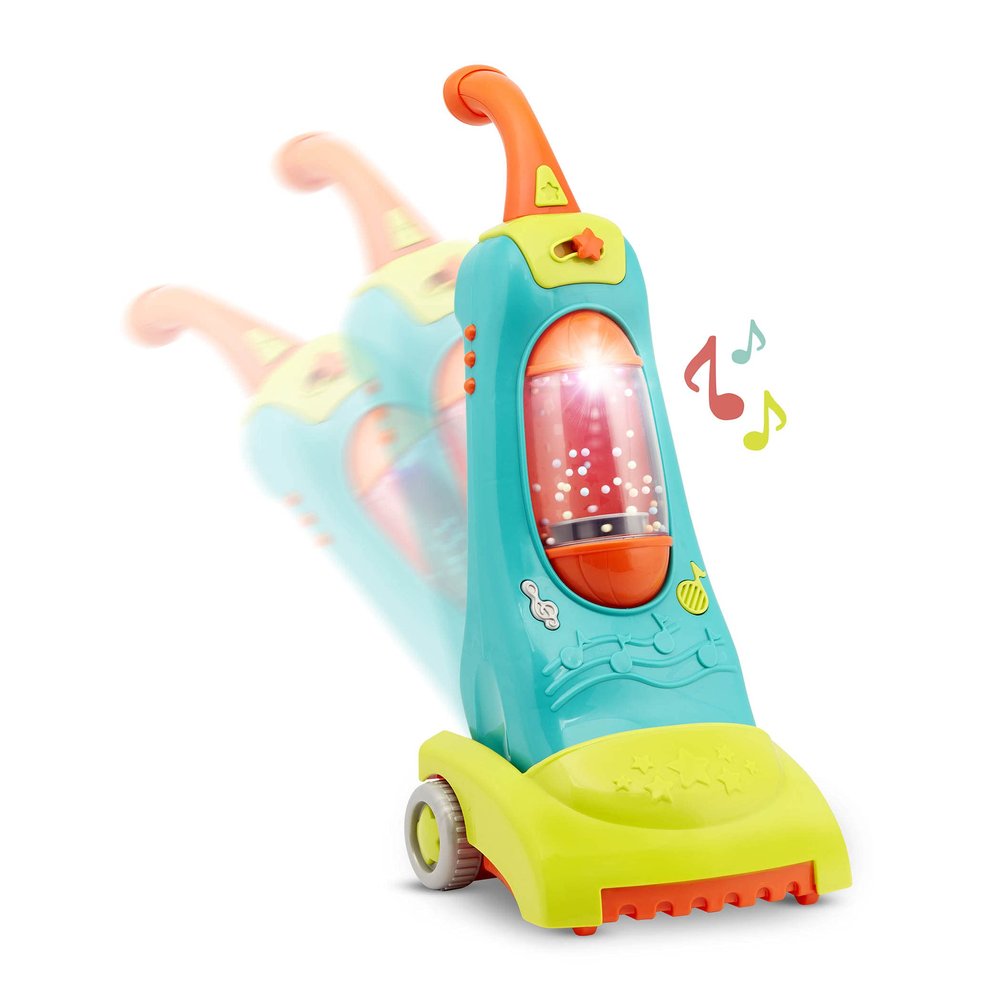 Battat Musical Vacuum Cleaner Lights & Sounds with 2 Songs Pretend Play Chores & Activities Clean n' Sing 2+ Years