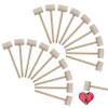 18 Pcs Mini Wooden Hammers Toy for Kids, Natural Wood Breakable Heart Hammers for Chocolate view 1