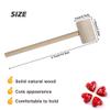 18 Pcs Mini Wooden Hammers Toy for Kids, Natural Wood Breakable Heart Hammers for Chocolate view 2