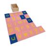 Delmach Montessori Sandpaper Letters | Lowercase | PP Wood Tiles | Vowel Consonant Color Coded | Includes Storage Box view 2