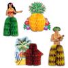 Club Pack of 48 Yellow and Green Hawaiian Luau Mini Honeycomb Playmate Centerpiece Party Decorations 5.5" view 1
