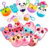 JOYIN 28 Packs Valentine Dessert squishy toys Stress Relief Keychains with Cards for Classroom Exchange Prizes, Fidget Toy Valentines Greeting Cards, Valentine Party Favors, Exchange Gifts view 1
