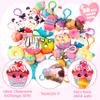 JOYIN 28 Packs Valentine Dessert squishy toys Stress Relief Keychains with Cards for Classroom Exchange Prizes, Fidget Toy Valentines Greeting Cards, Valentine Party Favors, Exchange Gifts view 3