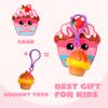 JOYIN 28 Packs Valentine Dessert squishy toys Stress Relief Keychains with Cards for Classroom Exchange Prizes, Fidget Toy Valentines Greeting Cards, Valentine Party Favors, Exchange Gifts view 4