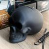 Black Skull Piggy Bank DIY Chalk Doodling Ceramic Ornaments Halloween Home Decoration Gifts for Kids (Black) view 1