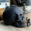 Black Skull Piggy Bank DIY Chalk Doodling Ceramic Ornaments Halloween Home Decoration Gifts for Kids (Black) view 4