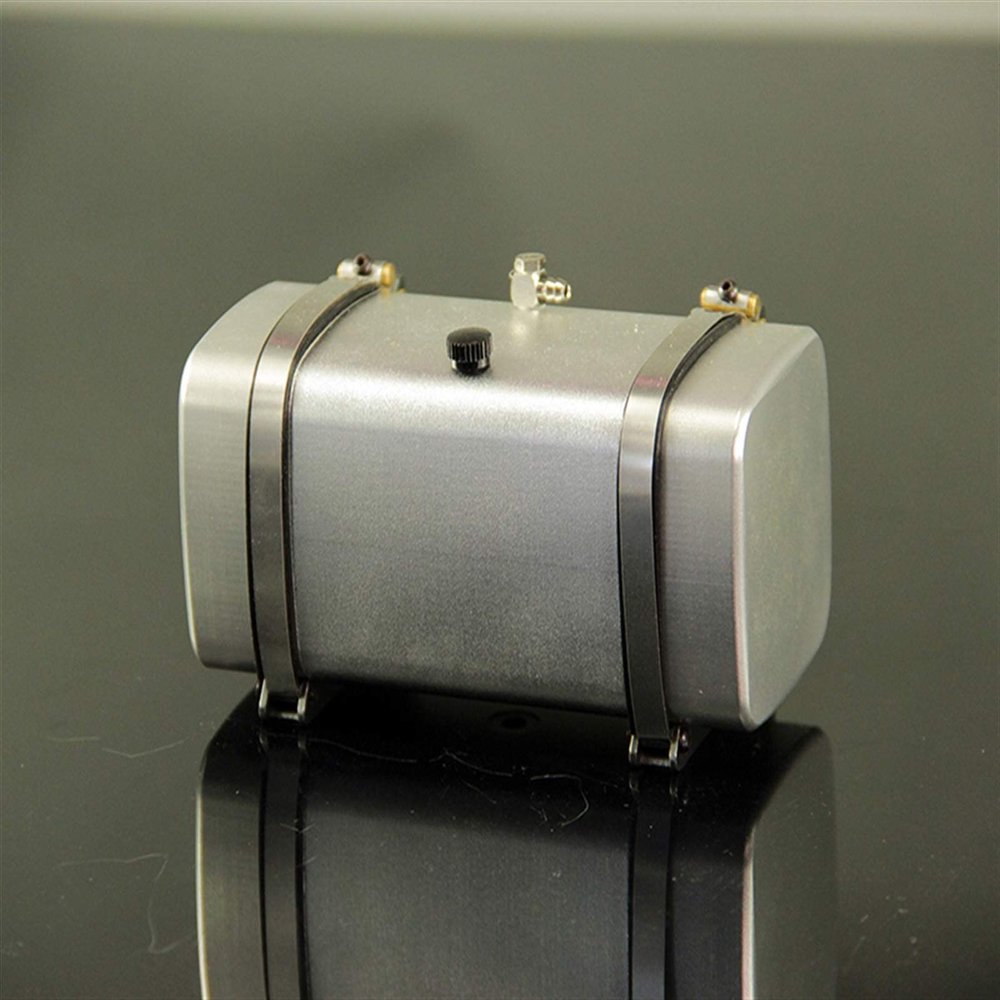 DAPENGNIAO 1PC 1/14 Simulation Oil Tank Hydraulic Oil Tanks 365252mm Aluminum Fuel Tank Suitable for 1:14 Tamiya Tractor RC Car Parts Accessories (Color : 119x52x52mm)