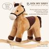 Rock My Baby Rocking Horse, Rocking Animal with Realistic Sound, Stuffed Rocker for Toddlers 18M+, Soft Filling Ride on Pony, Light Brown Horse, CPC Certified view 3