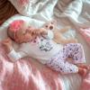 JIZHI Lifelike Reborn Baby Dolls Girl, 17 Inch Real Baby Doll Soft Body Realistic Newborn Vinyl Silicone Baby Doll Full Body Poseable Real Life Baby Dolls with Feeding Kit Gift Box for Kids Age 3+ view 2