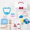 FEBNIA Wooden Doctor Kit for Kids Dentist Playset Toy Medical Kits Pretend Role Play Educational Imagination Toys with Storage Case for Kids Girls Boys view 2
